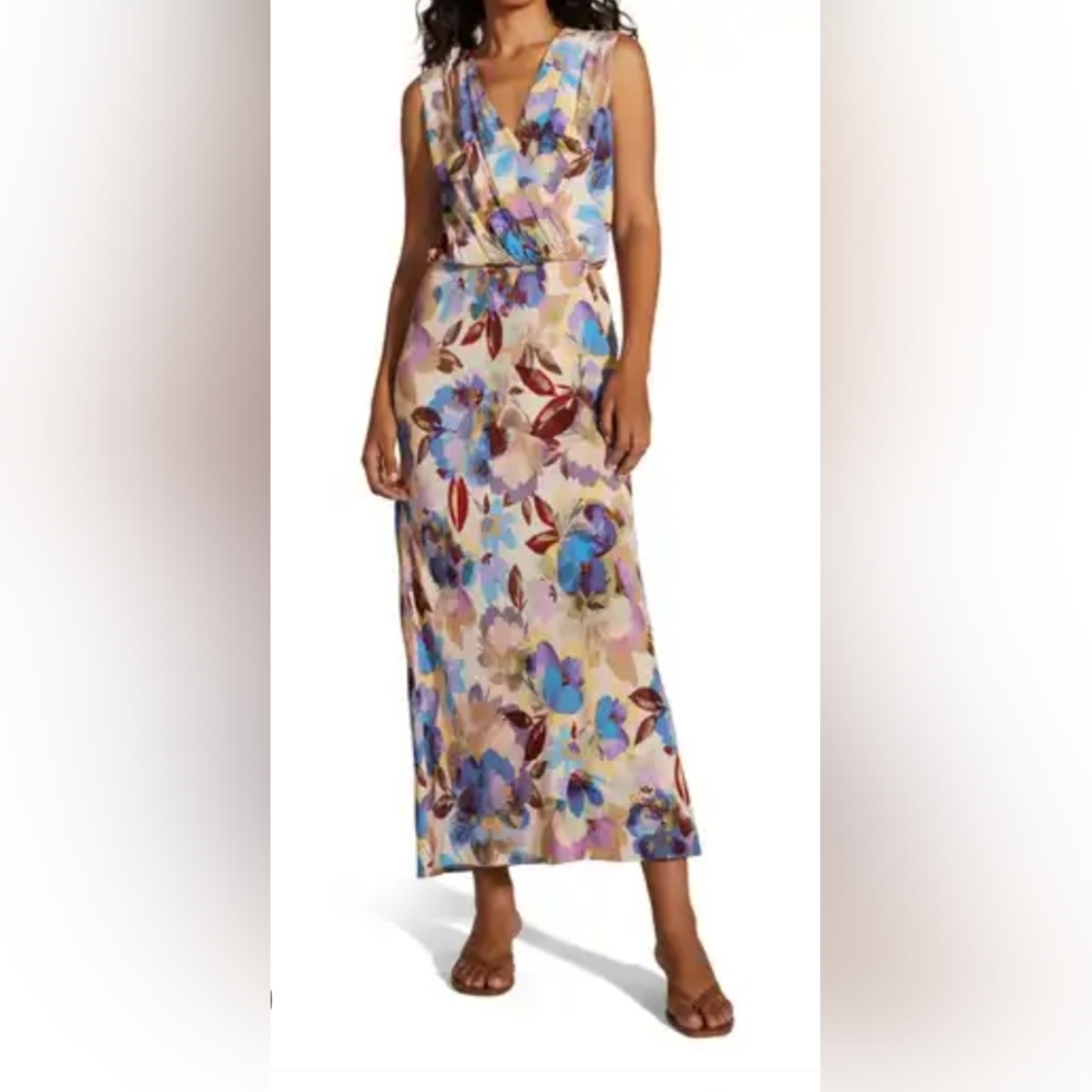 Favorite Daughter Nita Sleeveless Satin Maxi Dress - Picture 1 of 7